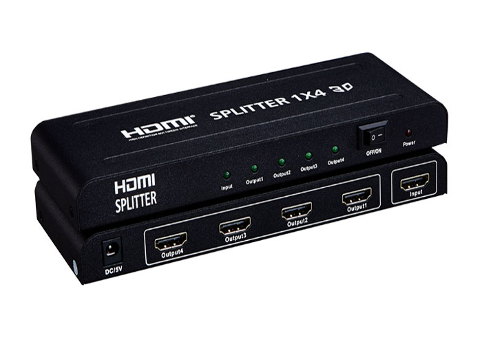 1进4出HDMI分配器（1080P输入输出）